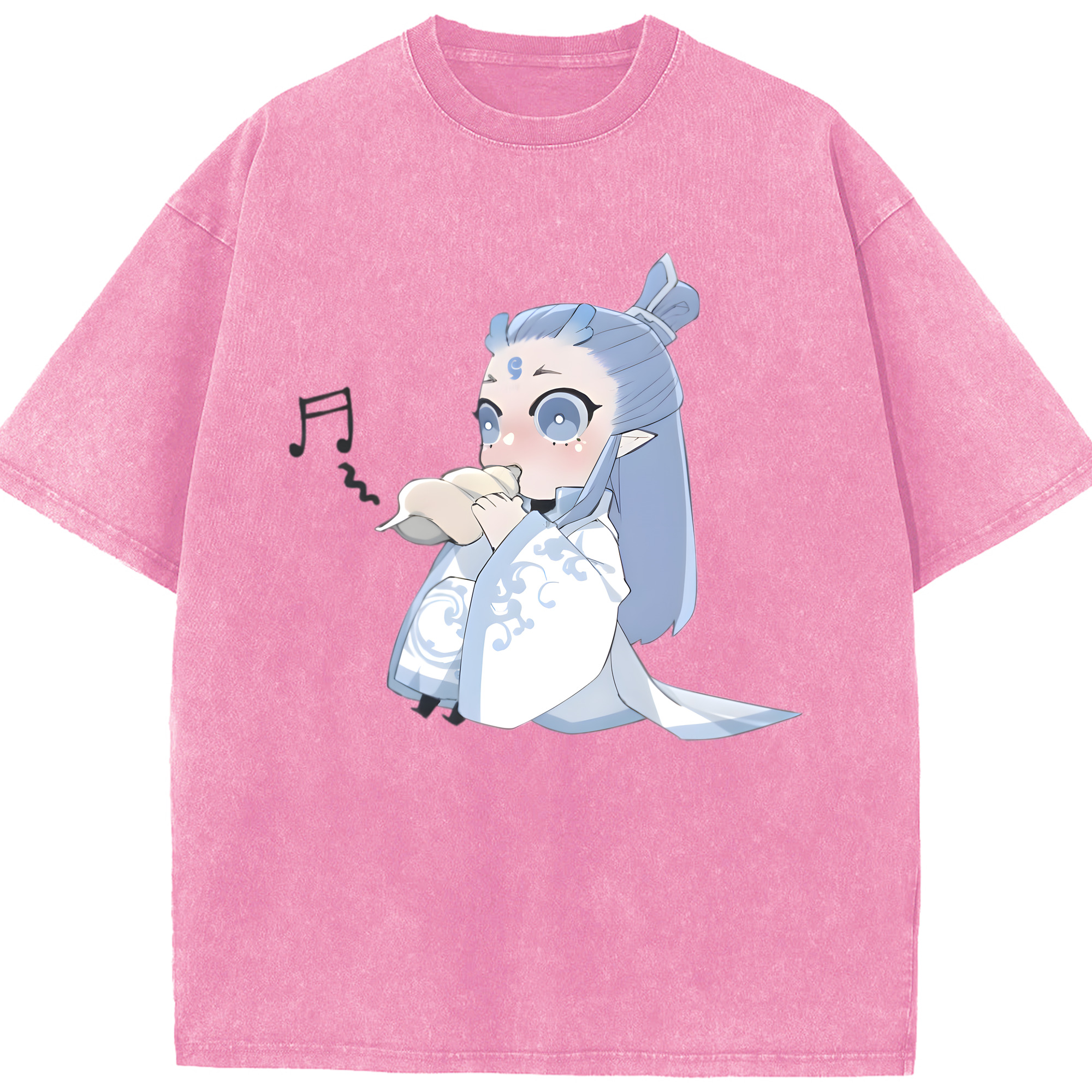 （画像用） Ne Zha 2 ナタ 魔童の大暴れ 綿100% ヴィンテージ風 半袖Tシャツ（フロントプリント）